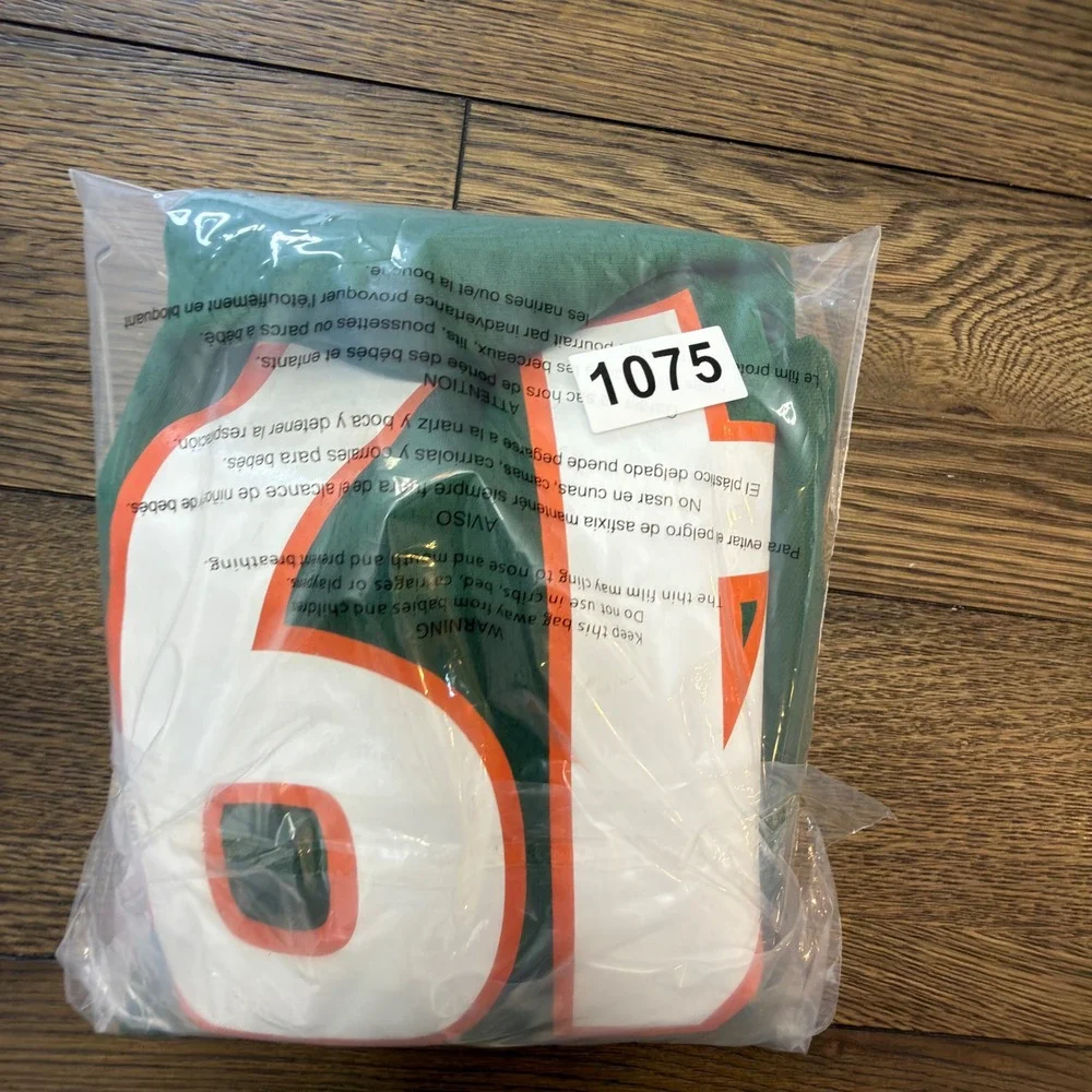 Adidas Miami Hurricanes Yayi Bondje 49 Football Jersey Green Mens Large